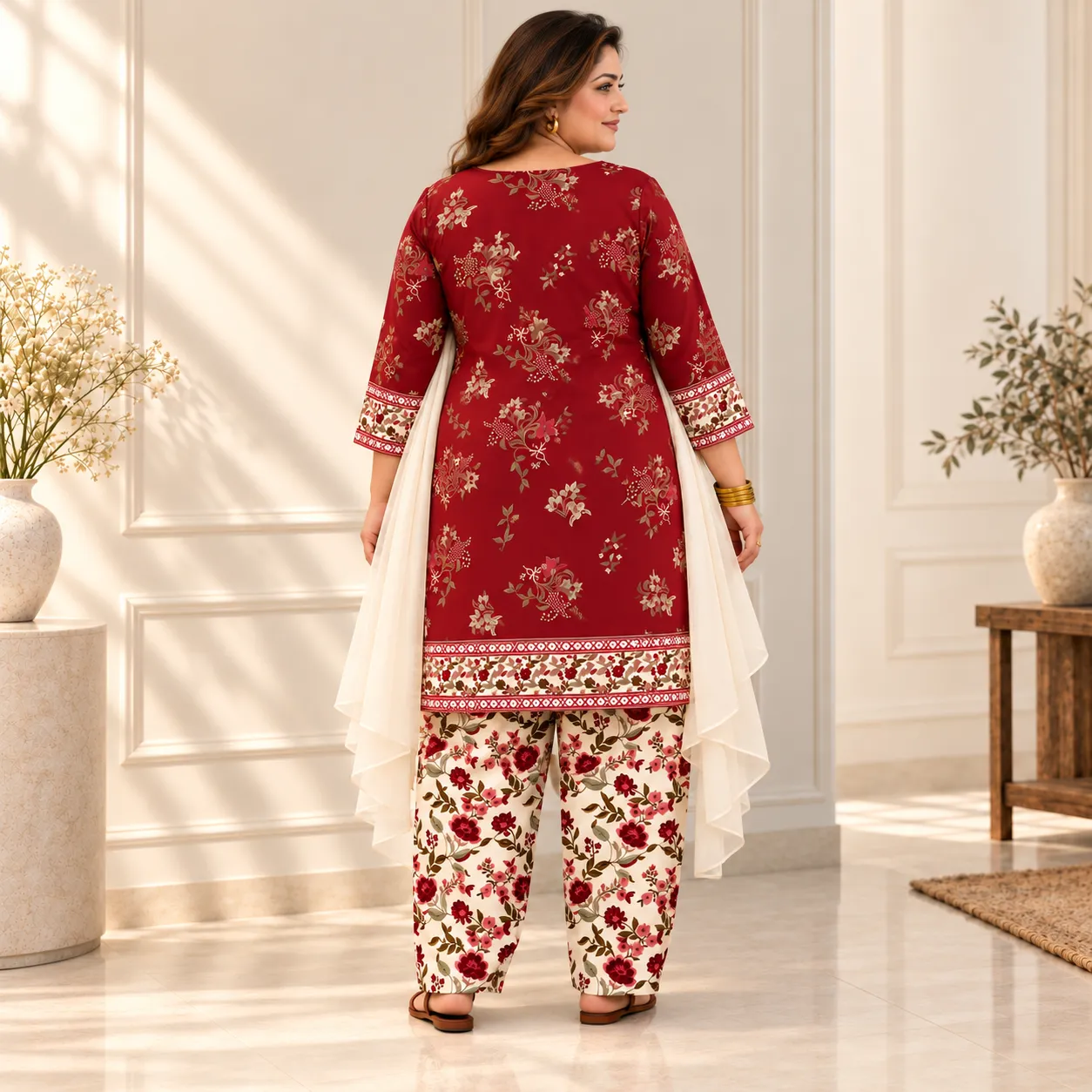 Gulruba Crimson Three Piece - Image 12