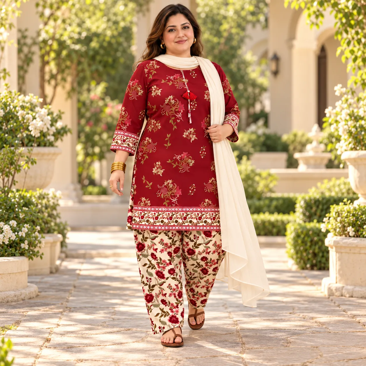 Gulruba Crimson Three Piece - Image 4